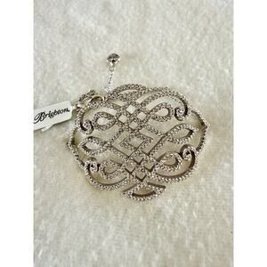 NWT Brighton TAMAL FANCY PLAQUE Crystal Silver Bracelet MSRP $118